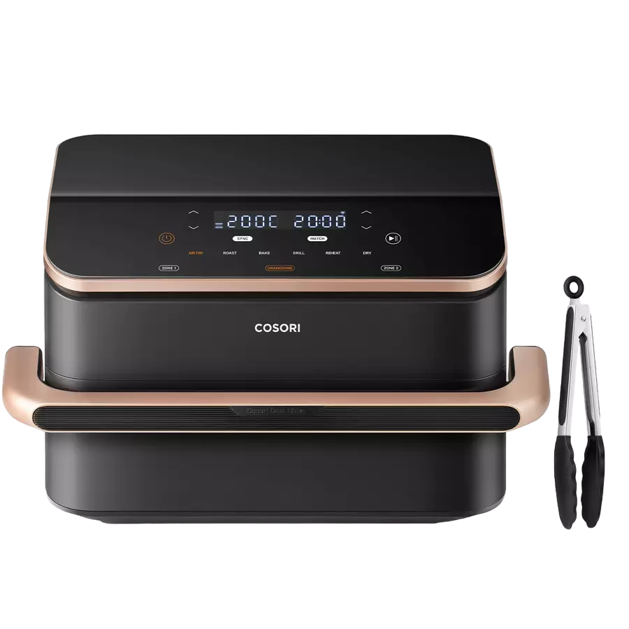 Friteuza cu aer cald, Cosori Dual Blaze TwinFry Air Fryer, 10 litri, 2800 W, 6 programare, cu accesorii