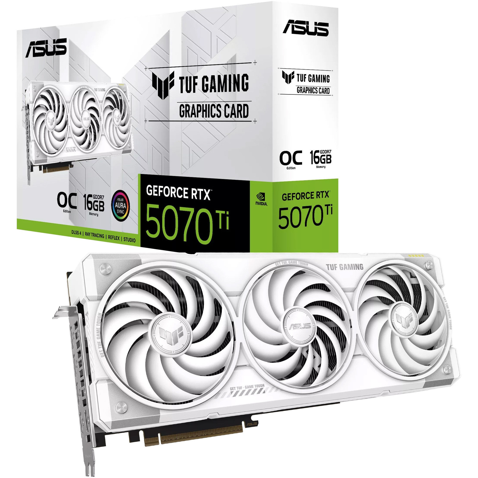 ASUS TUF Gaming GeForce RTX™ 5070 Ti White OC Edition, 16GB GDDR7, 256-bit