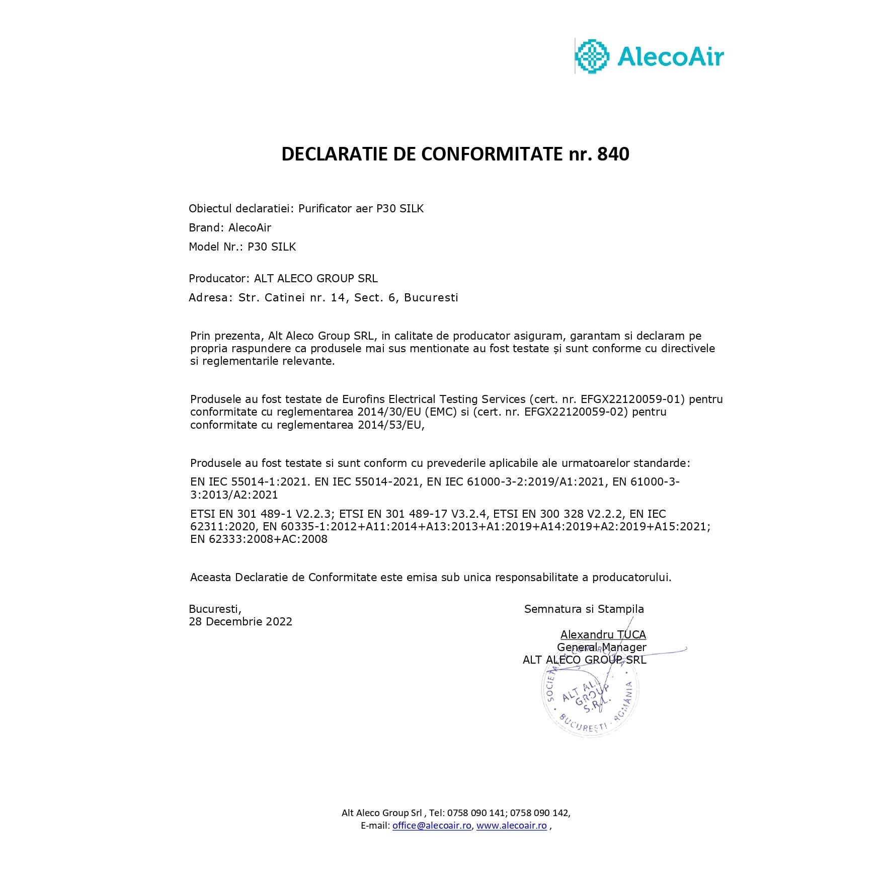 AlecoAir P30 Silk
