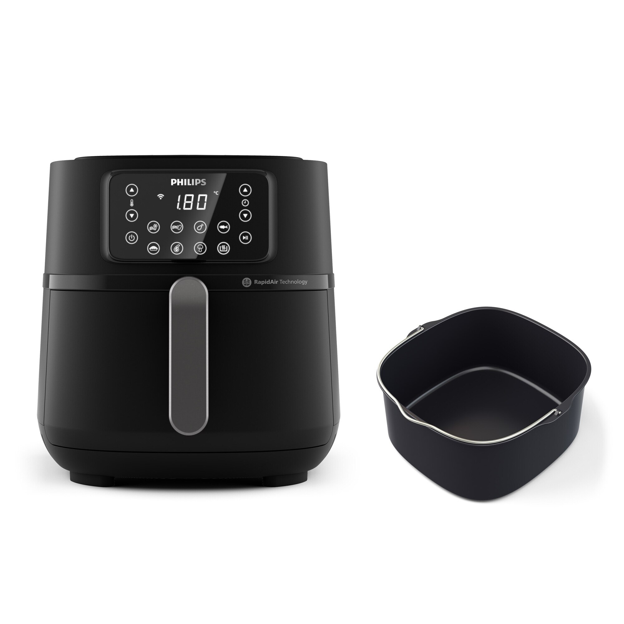 Friteuza cu aer cald Philips HD9285/93 seria 5000 XXL conectat, 16 in 1 functii de gatit, 7.2 l (1.4 kg), Tehnologie Rapid Air, Conectat la aplicatia HomeID, Controlul timpului: Pana la 60 de minute