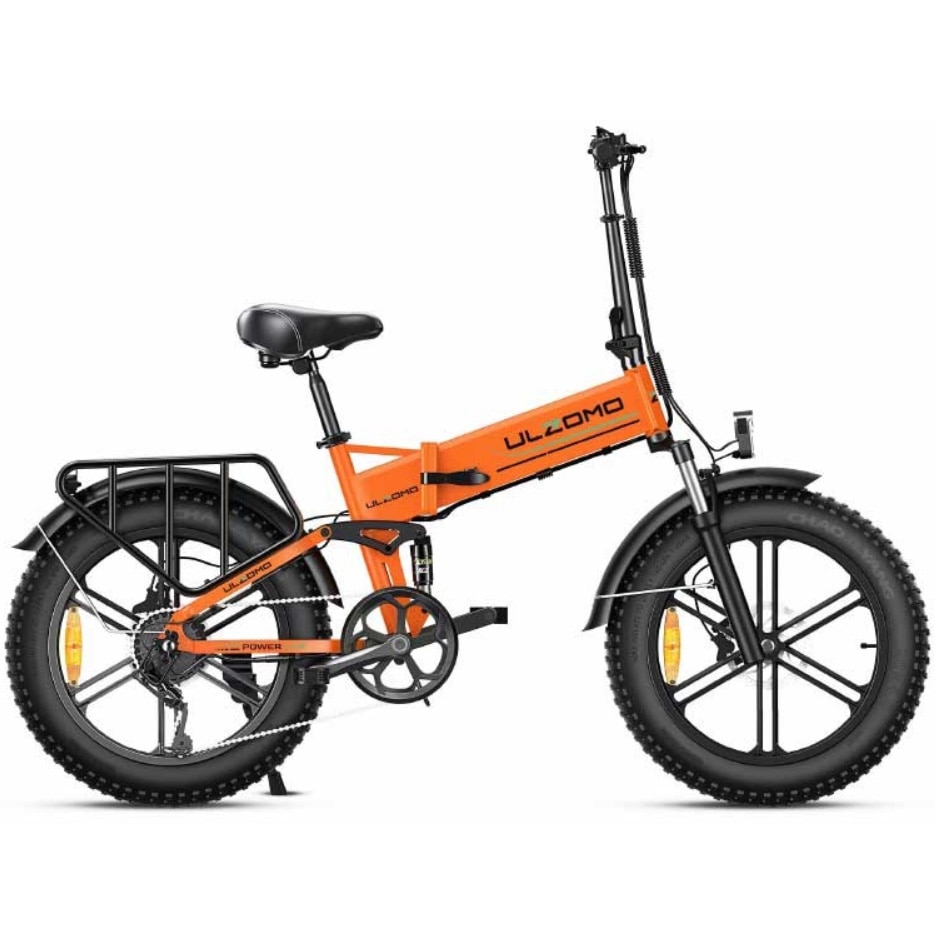 Bicicletă electrică pliabilă Ulzomo Dunes 20 e-bike, roți 20", portocaliu