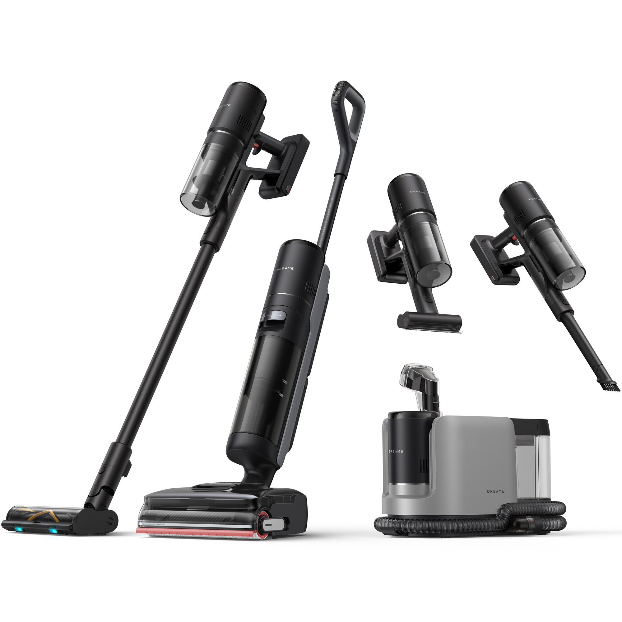 Aspirator vertical umed-uscat Dreame H15 Mix HHV46B, 400W, auto-curatare cu uscare silentioasa la 100°, autonomie pana la 65min, baterie 5000mAh, negru