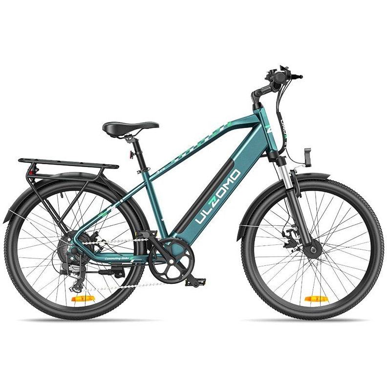 Bicicletă electrică de oraș Ulzomo Metro 26 e-bike, roți 26", verde