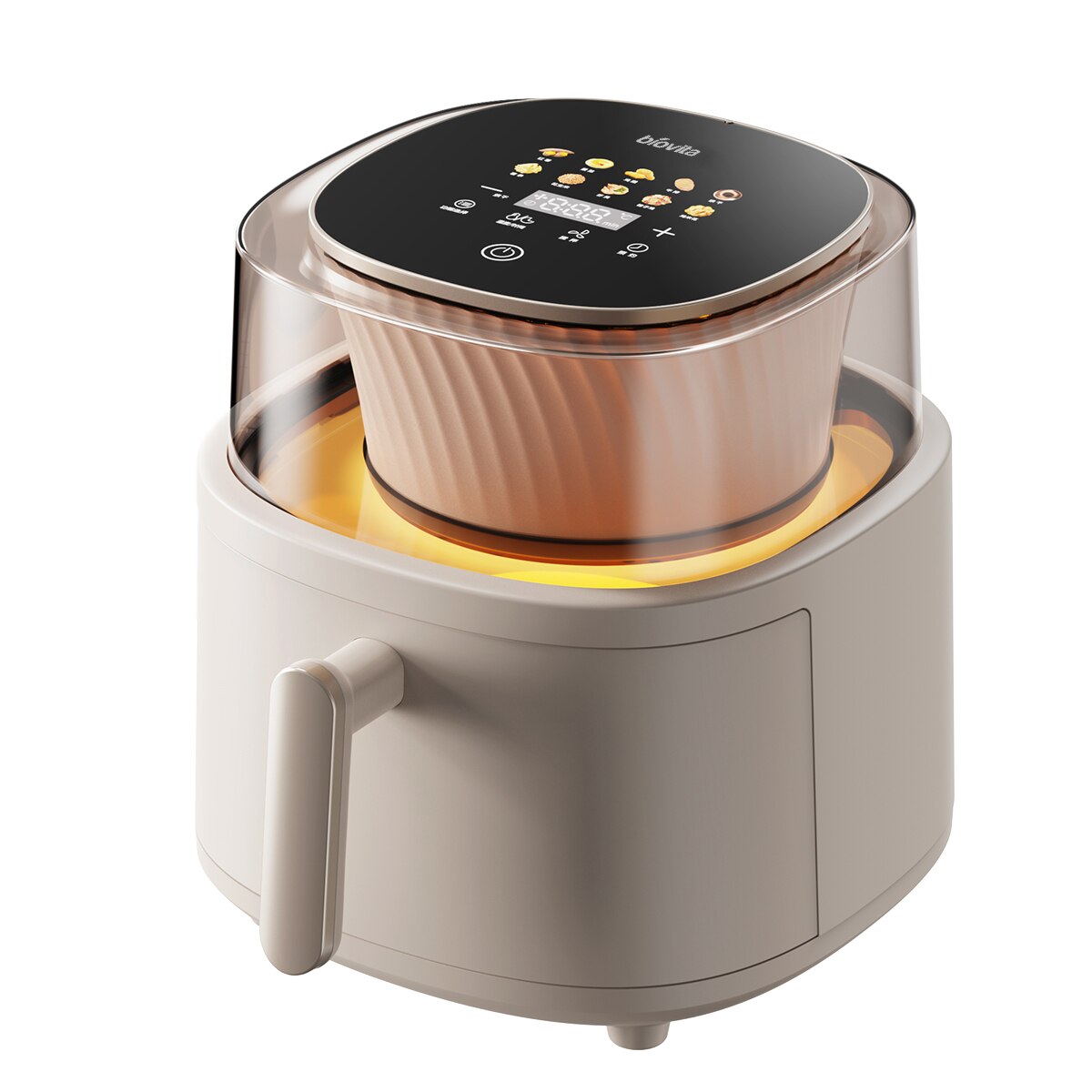 Friteuza cu Aer Cald / Air Fryer, Digitala, 6 Litri, 1550W, 10 Programe, Amestecare Automata, Biovita SUPREMA