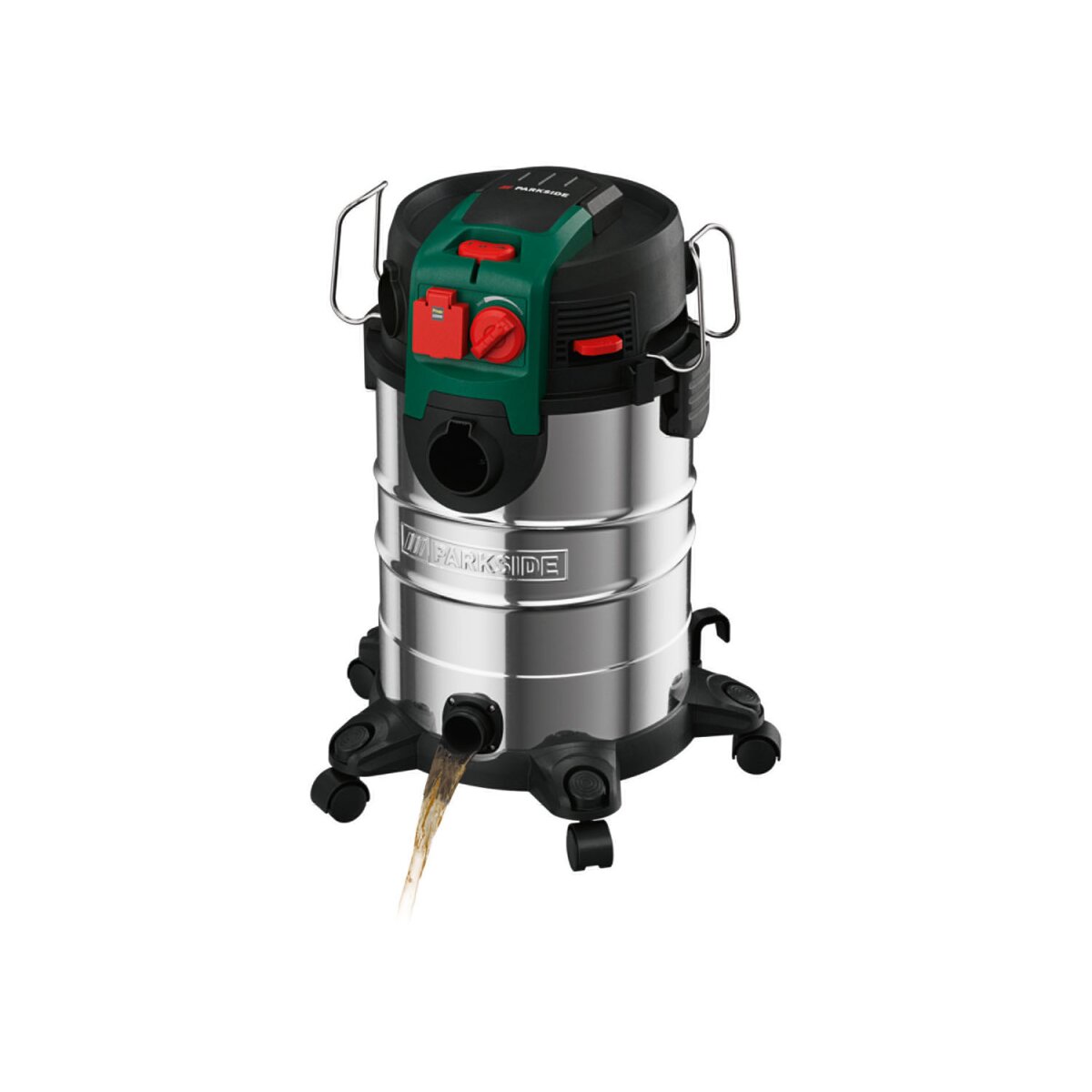 Aspirator umed/uscat PARKSIDE PWD 30 C1, ideal pentru colectarea directa a prafului de la ferastraie si slefuitoare cu dispozitive de extractie a prafului