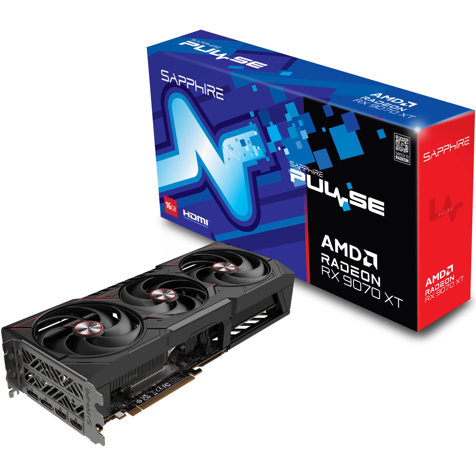 SAPPHIRE PULSE AMD RADEON™ RX 9070 XT GAMING, 16GB GDDR6, 256-bit