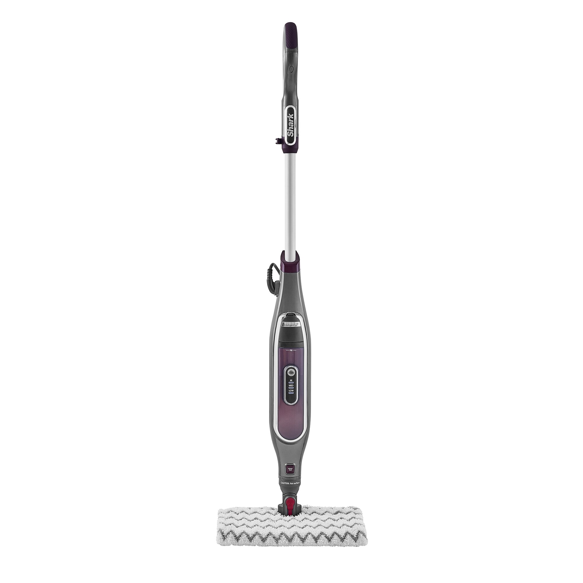 Mop electric cu aburi Shark S6003EU, 1200W, 350ml, 2.7Kg, tehnologie Klick'n Flip, Steam Blast Mode, Mop cu 2 fete, gri/ violet